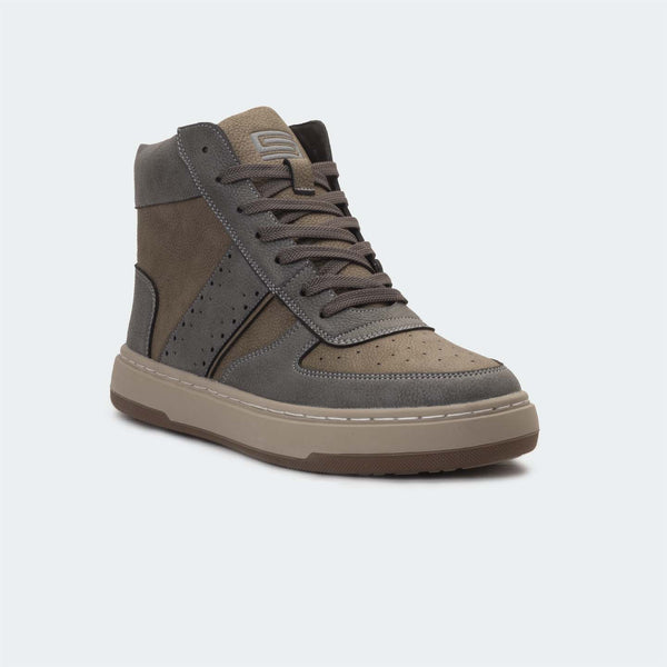 Caliber Shoes Olive High-Top Sneakers For Men( ADAM 678SK )