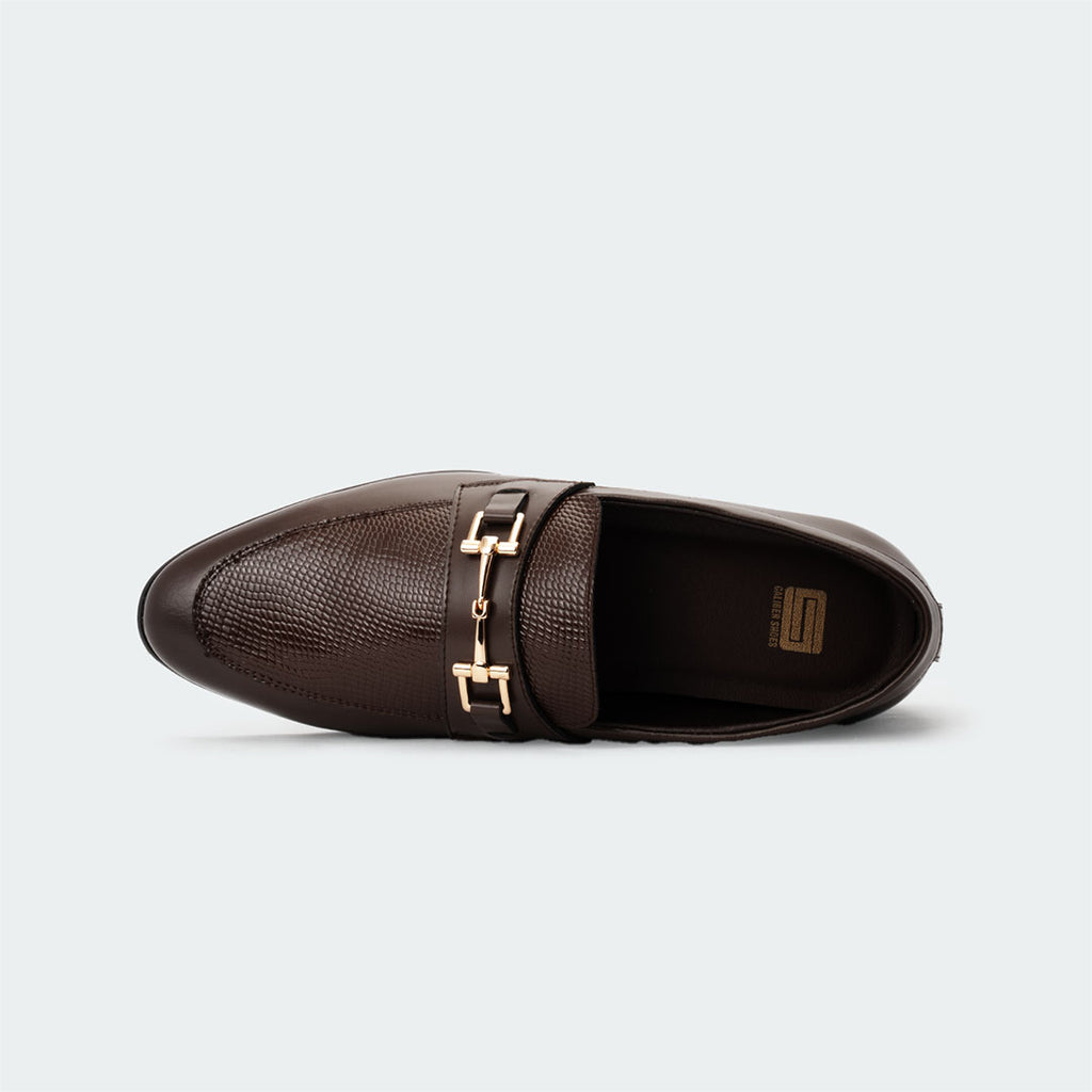 Caliber Shoes Coffee Formal Shoes for Men (NOIR B685)