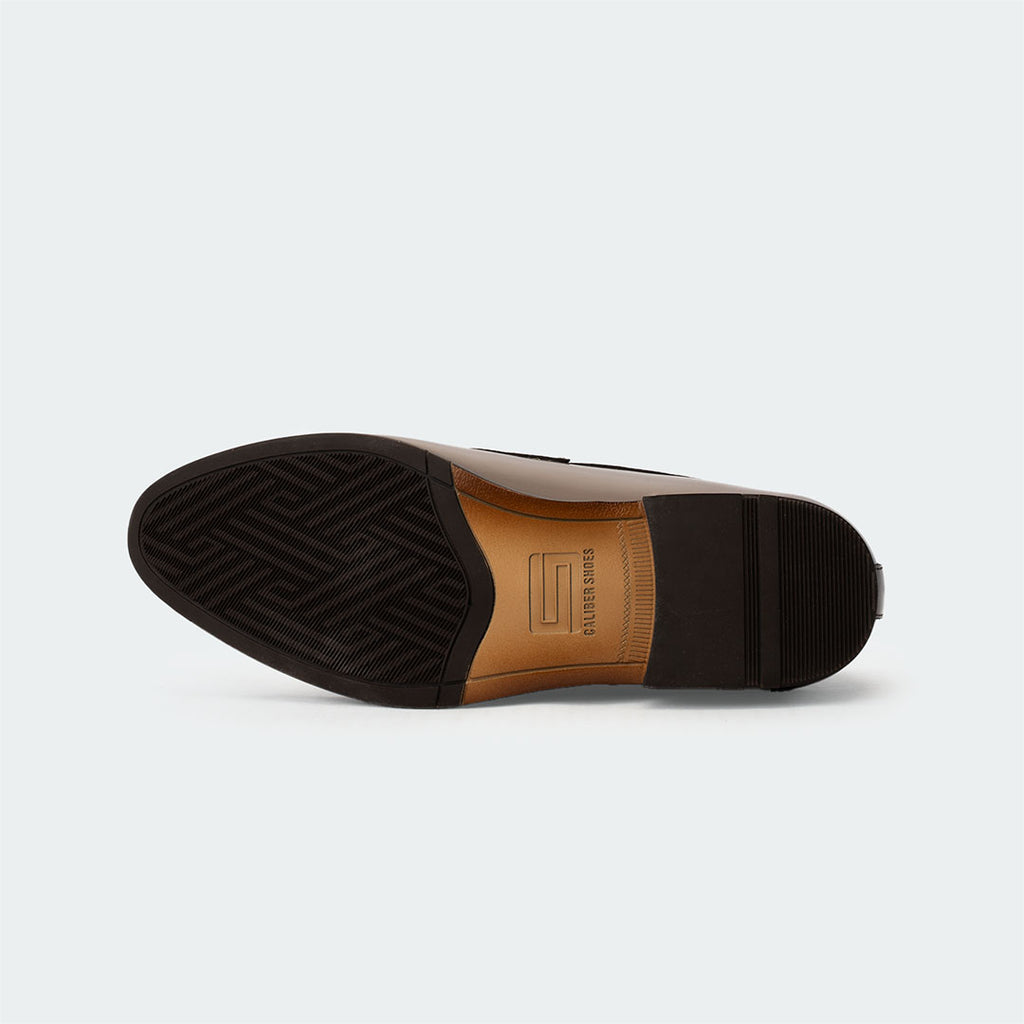 Caliber Shoes Black Formal Shoes for Men (NOIR B685)