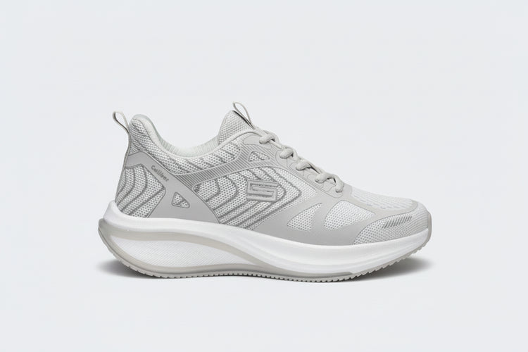 Light Grey Sport Shoes For Women/Men (Skyler 740) - Caliber Shoes