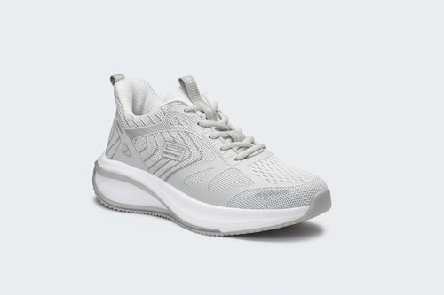 Light Grey Sport Shoes For Women/Men (Skyler 740) - Caliber Shoes