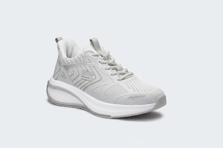 Light Grey Sport Shoes For Women/Men (Skyler 740) - Caliber Shoes