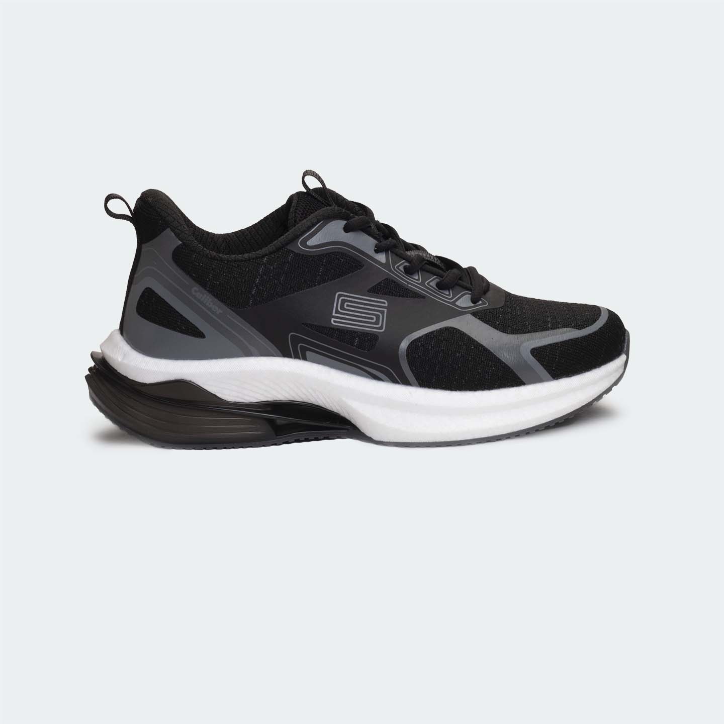 Caliber Shoes Black Sport Shoes for Men/Women (Laurent 742)