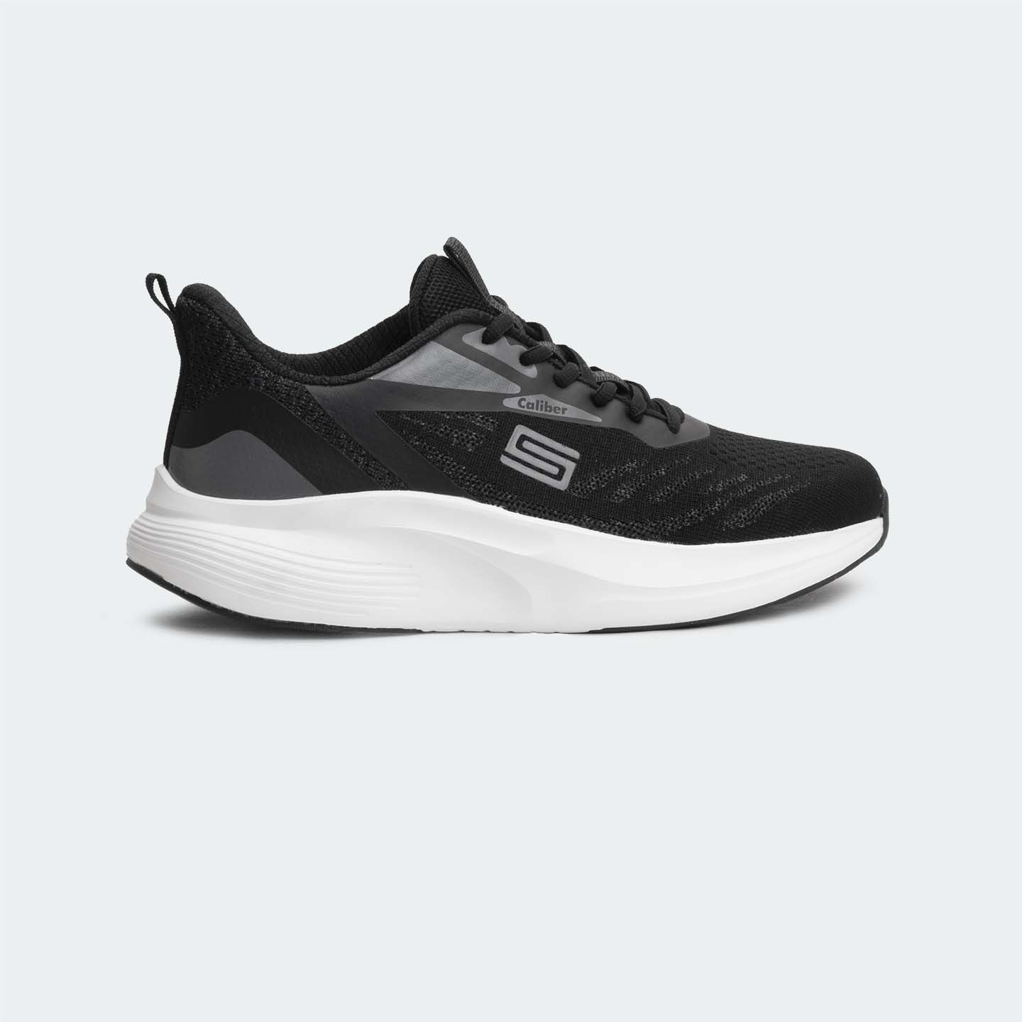 Caliber Shoes Black Sport Shoes For Men ( FERLAND 746 )