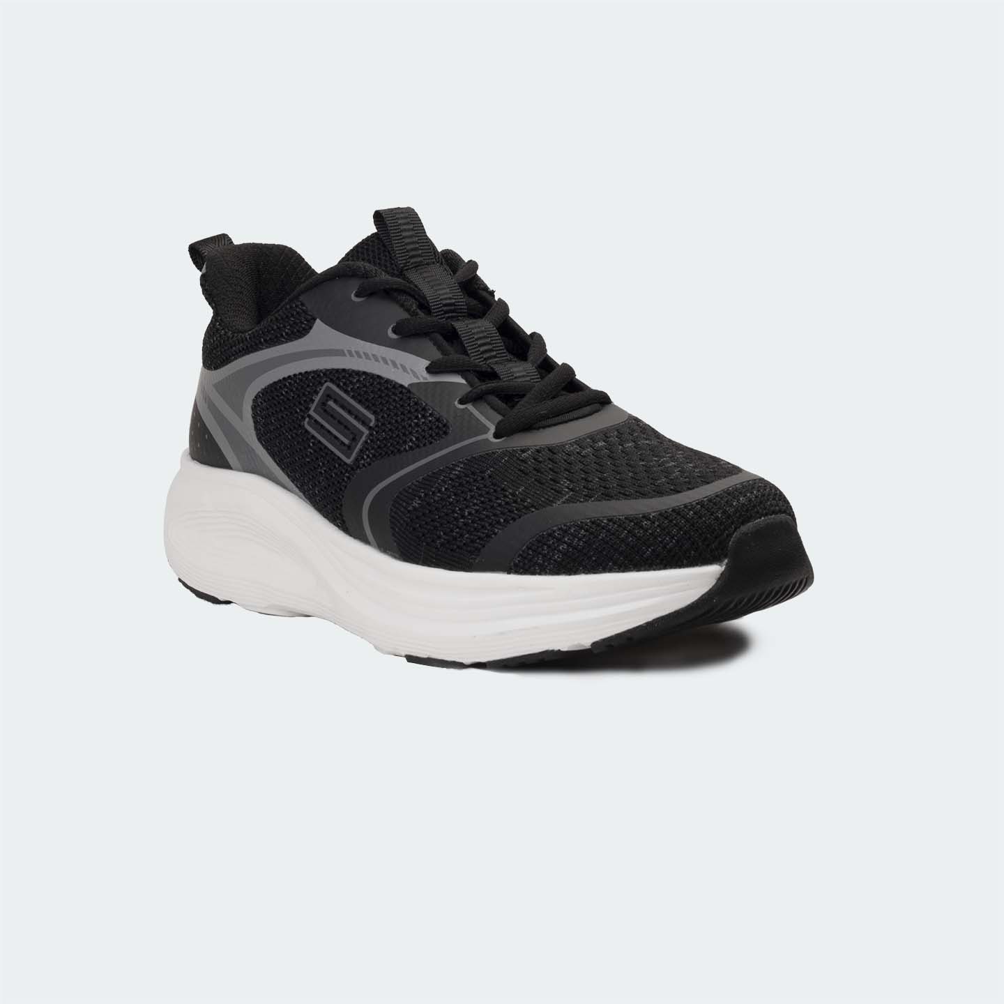 Caliber Shoes Black Unisex Sport Shoes ( COLE 747 )