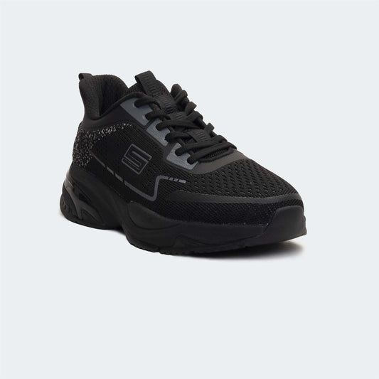 Caliber Shoes Black Sport Shoes ( SHADOW-X 748 )