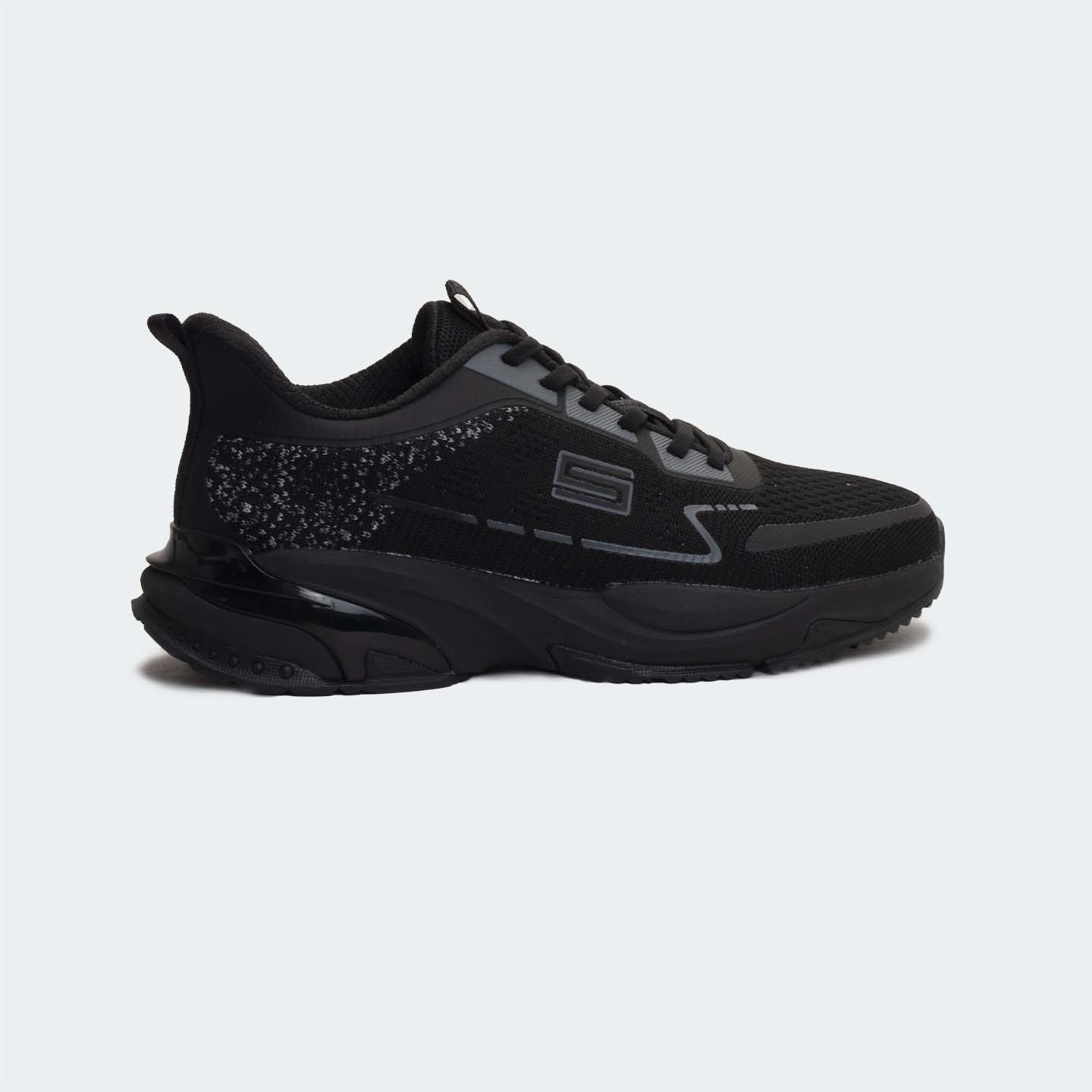 Caliber Shoes Black Sport Shoes ( SHADOW-X 748 )