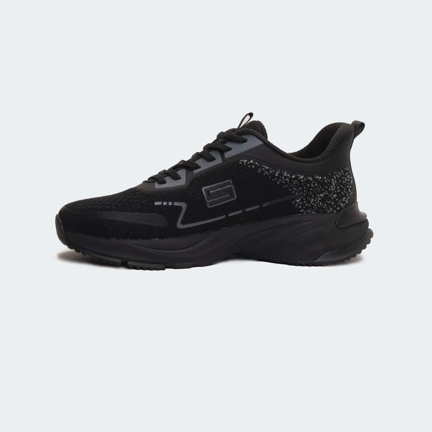 Caliber Shoes Black Sport Shoes ( SHADOW-X 748 )