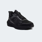 Caliber Shoes Black Unisex Sport Shoes (STRYDE 749)