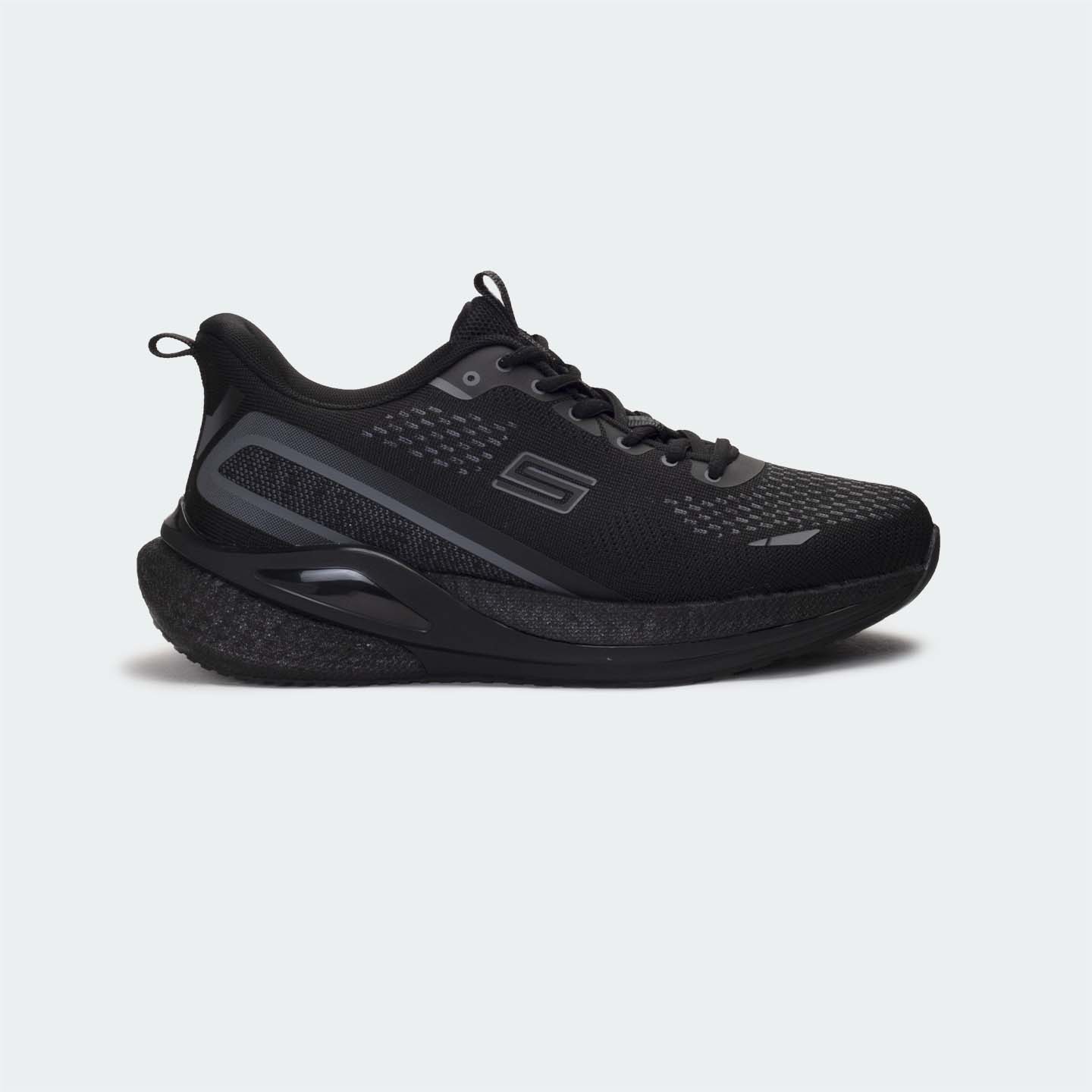 Caliber Shoes Black Sport Shoes for Unisex( VELOCITY 753 )
