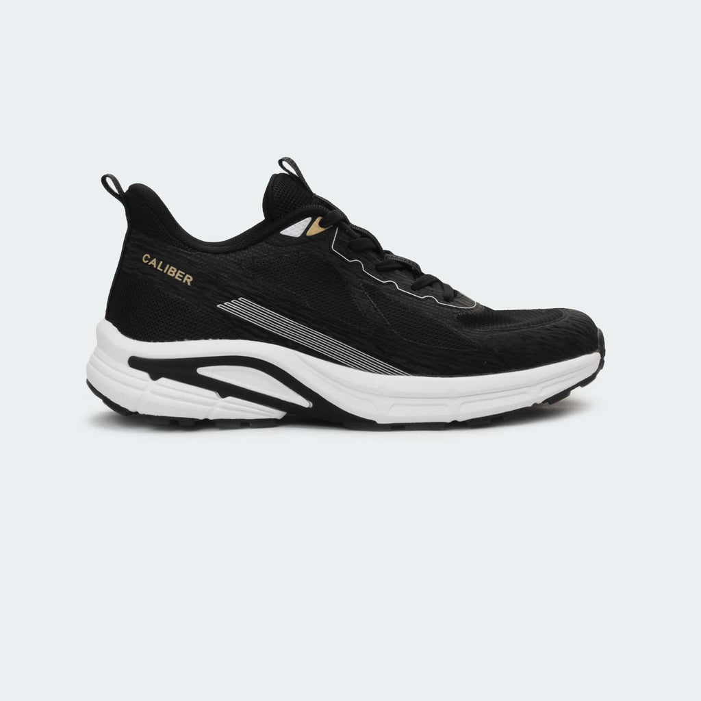 Caliber Shoes Black Sports Shoes for Men (FLUX 756)
