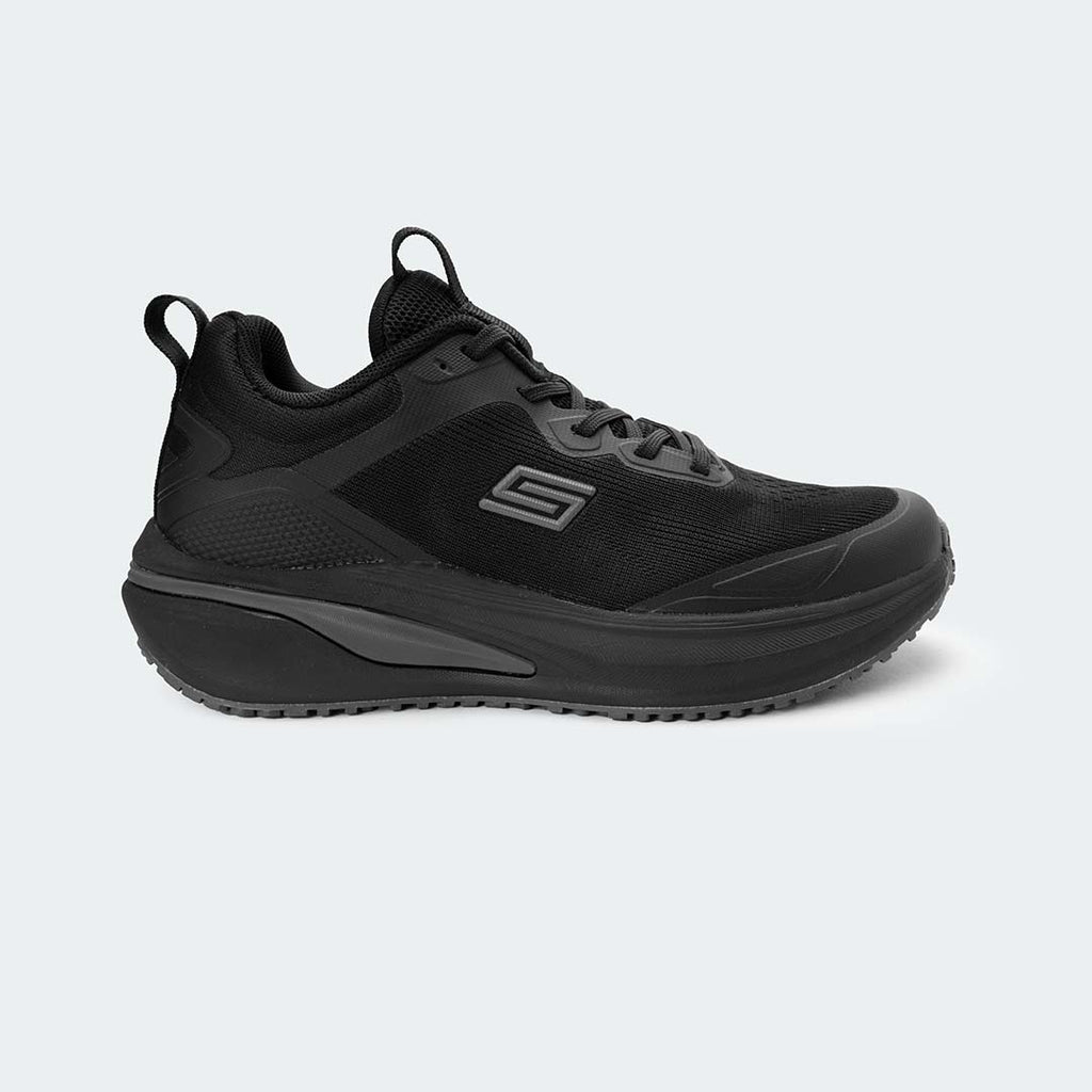 Caliber Shoes Black Sports Shoes for Men (MONORUN 761)