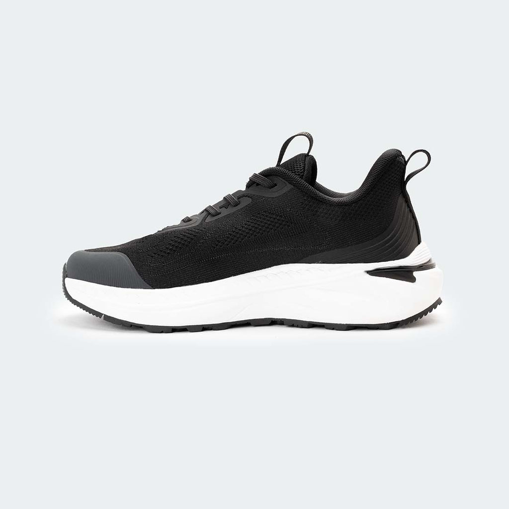 Caliber Shoes Black and White Sports Shoes for Men (VELTRIX 762.2)