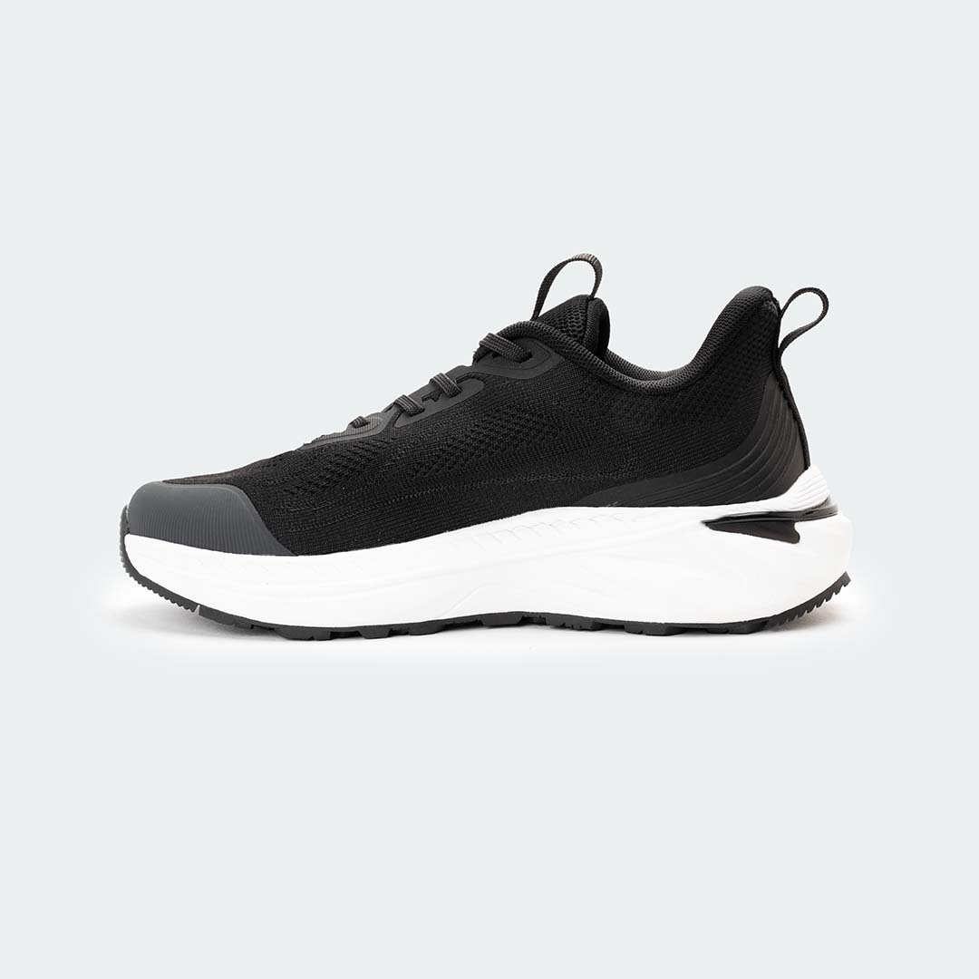 Caliber Shoes Black and White Sports Shoes for Men (VELTRIX 762.2)