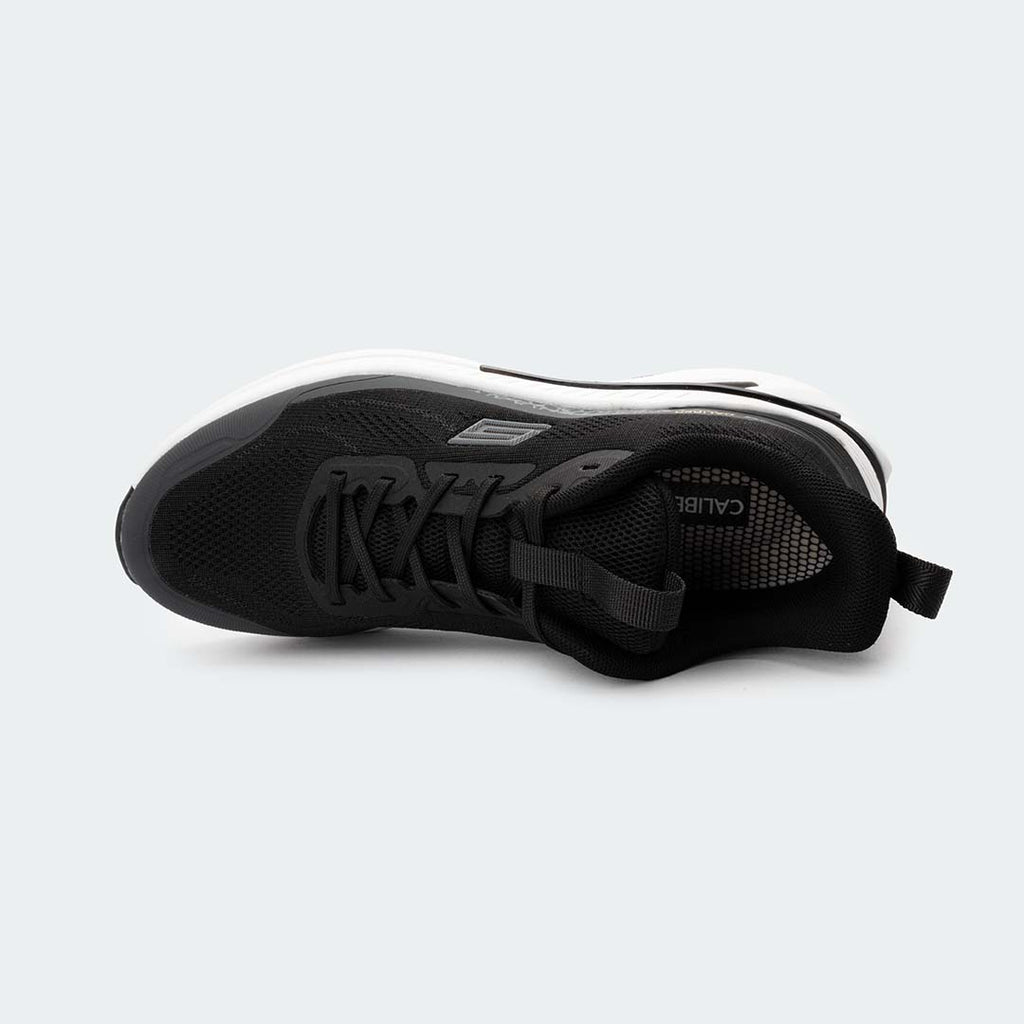 Caliber Shoes Black and White Sports Shoes for Men (VELTRIX 762.2)