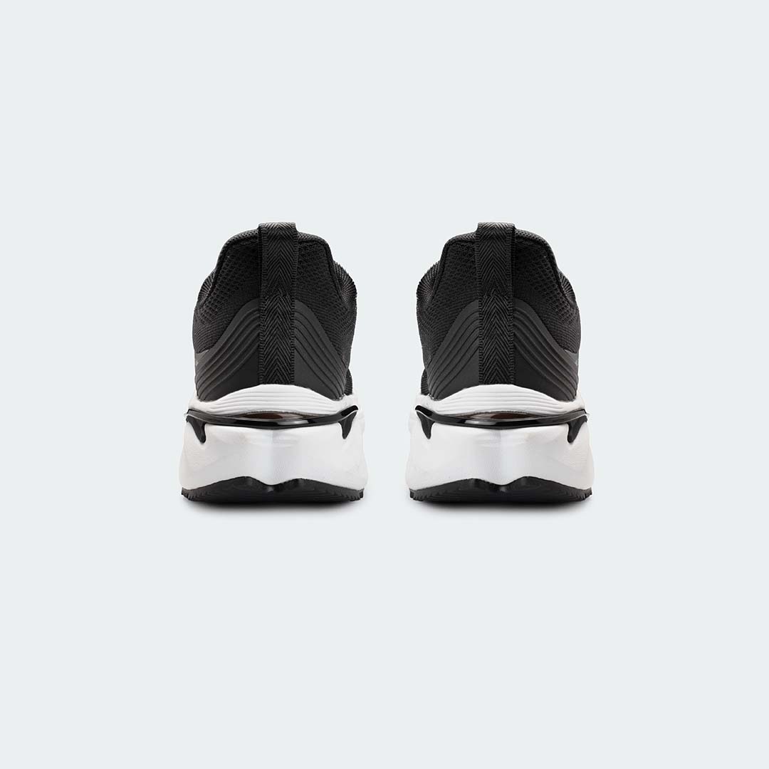Caliber Shoes Black and White Sports Shoes for Men (VELTRIX 762.2)