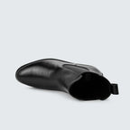 Caliber Shoes Black Chelsea Boots for Men (ARCHER A484SN)