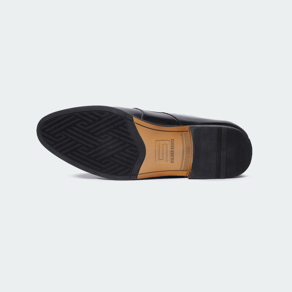 Caliber Shoes Black Formal Shoes for Men (CARTER B683SNY/SR) - Caliber Shoes
