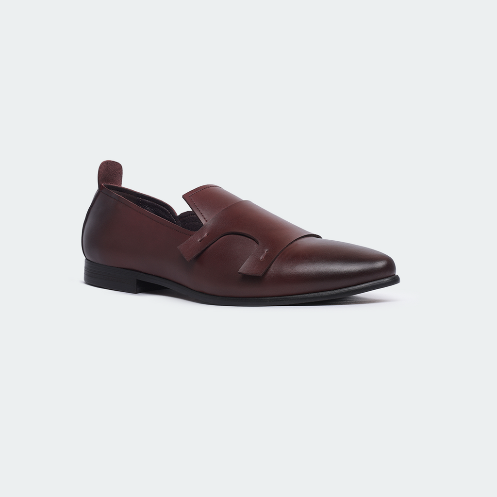 Caliber Shoes Coffee Double Monk Strap Shoes for Men (OPAL B712C)