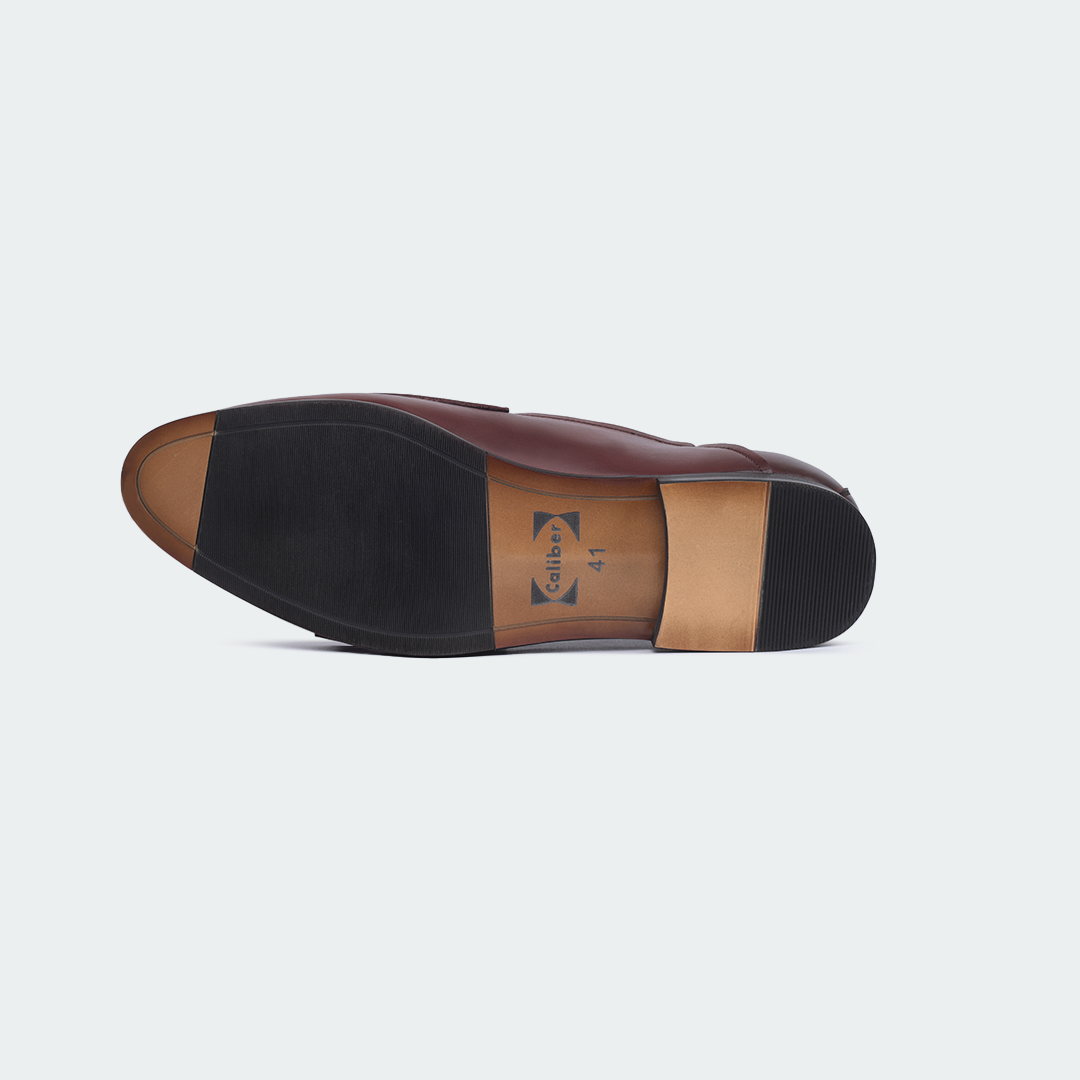Coffee Double Monk Strap Shoes for Men (OPAL B712 C)