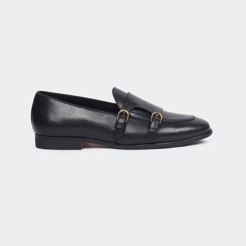 Black Penny Unisex Loafers (ANGELO B714C)