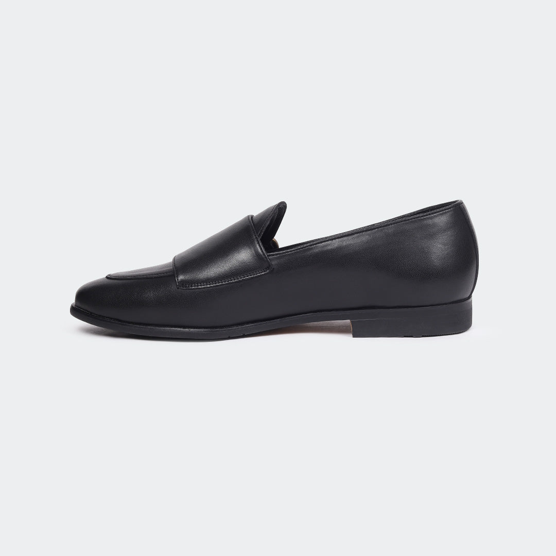 Black Penny Unisex Loafers (ANGELO B714C)