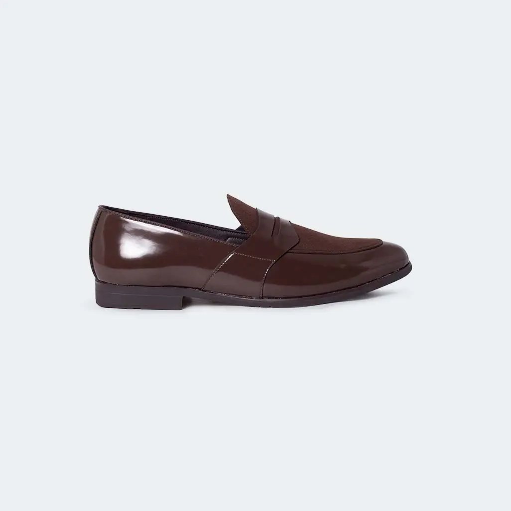 Caliber Shoes Coffee Formal Shoes for Men (CARTER B683SNY/SR) - Caliber Shoes
