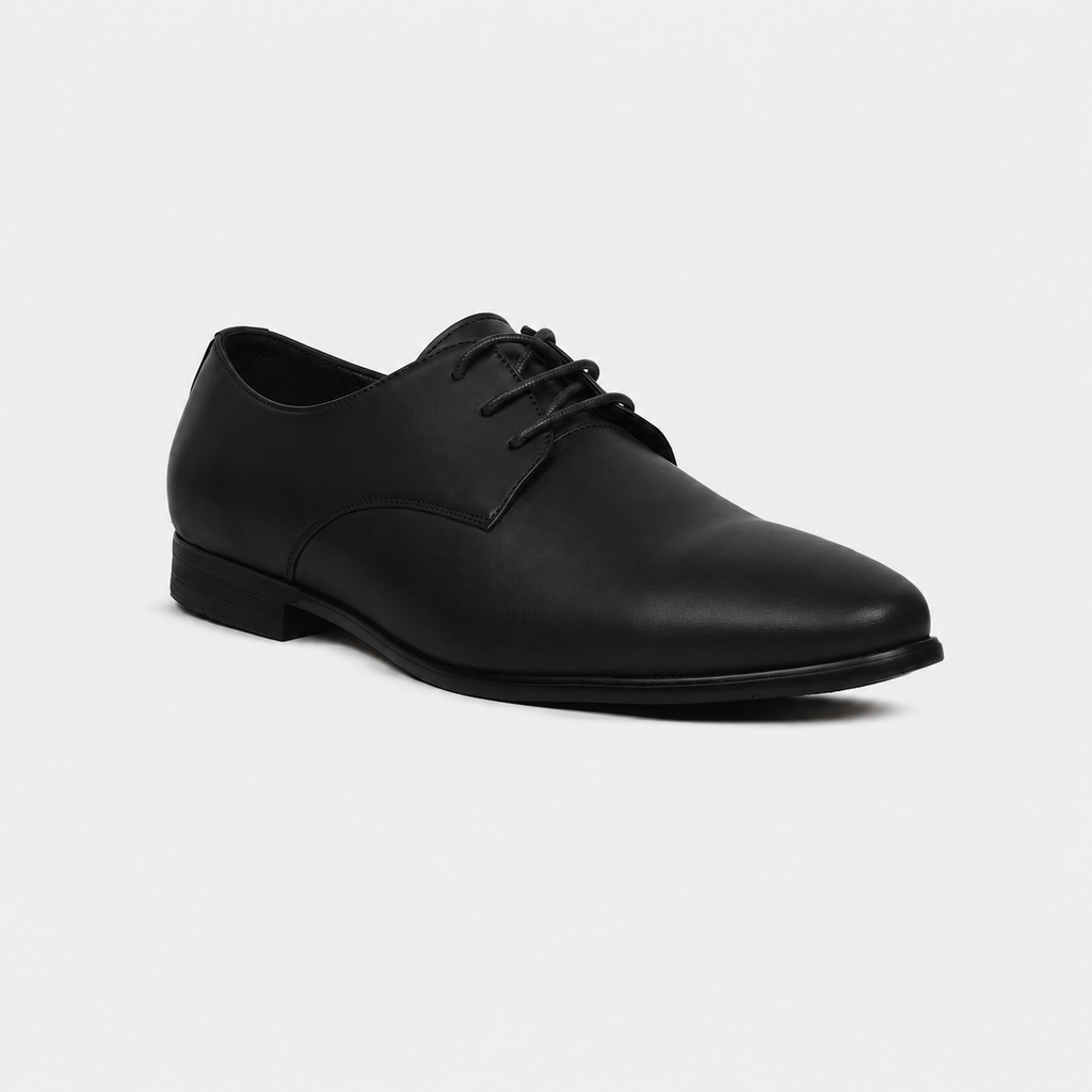 Caliber Shoes Black Lace Up Formal Shoes for Men (GRANDEUR B704C)