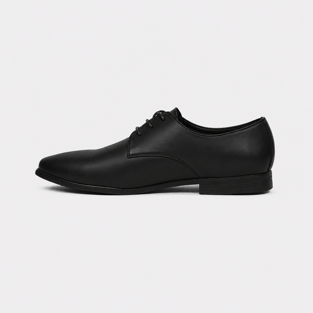 Caliber Shoes Black Lace Up Formal Shoes for Men (GRANDEUR B704C)