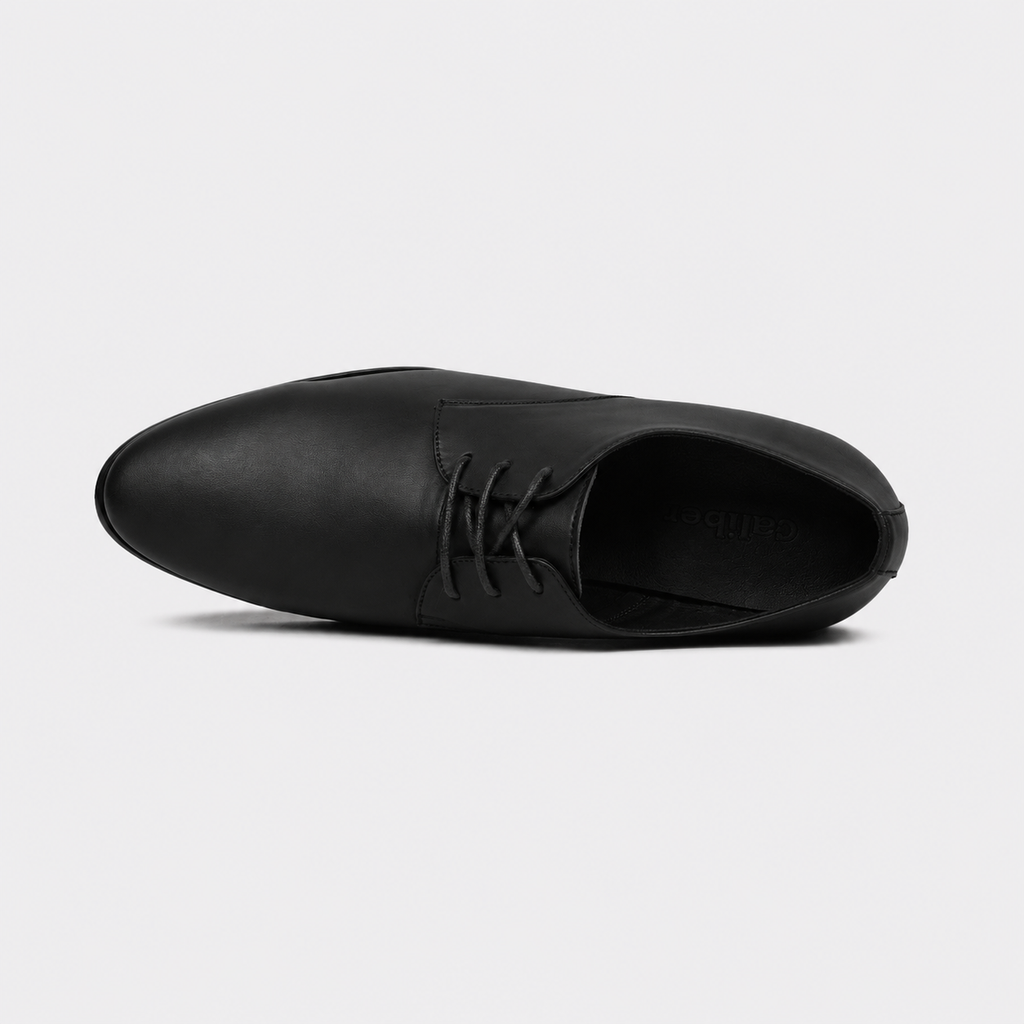 Caliber Shoes Black Lace Up Formal Shoes for Men (GRANDEUR B704C)