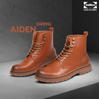 Caliber Shoes Brown Boots for Men (Aiden D499G)