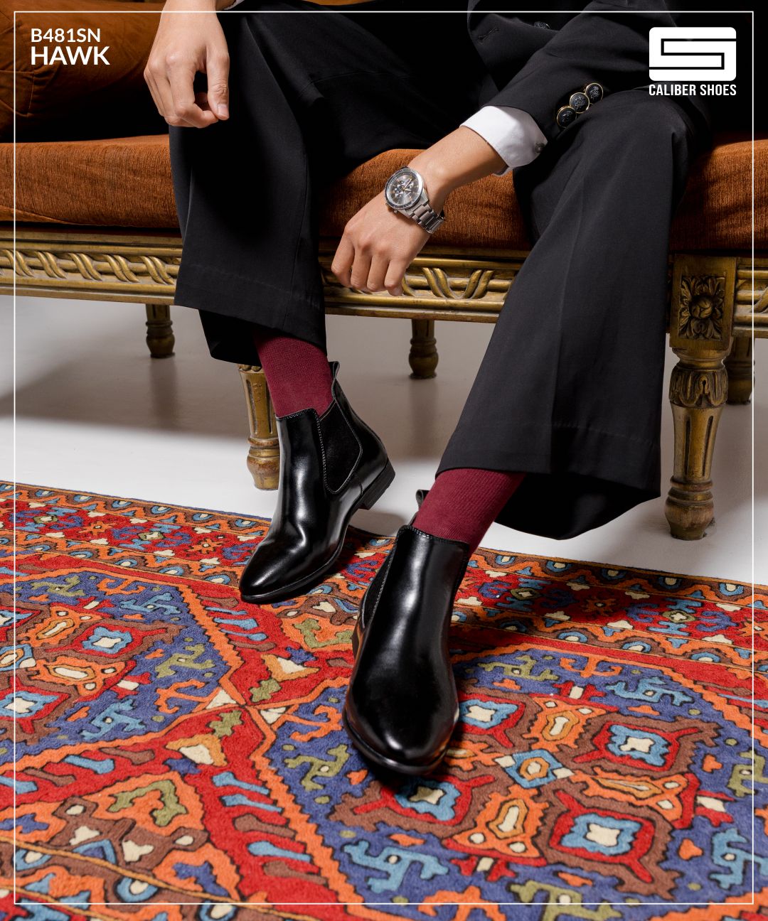 Caliber Shoes New Chelsea Boots