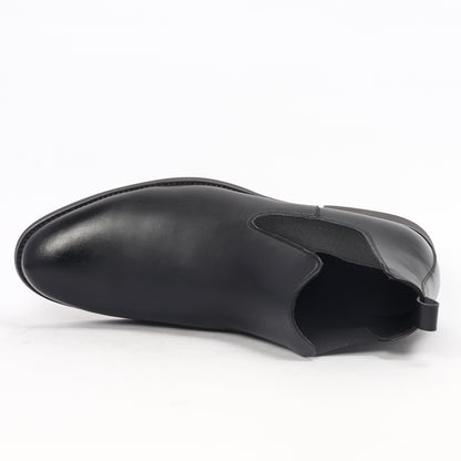 Caliber Shoes Black Chelsea Boots For Men ( A 481 C ) - Caliber Shoes