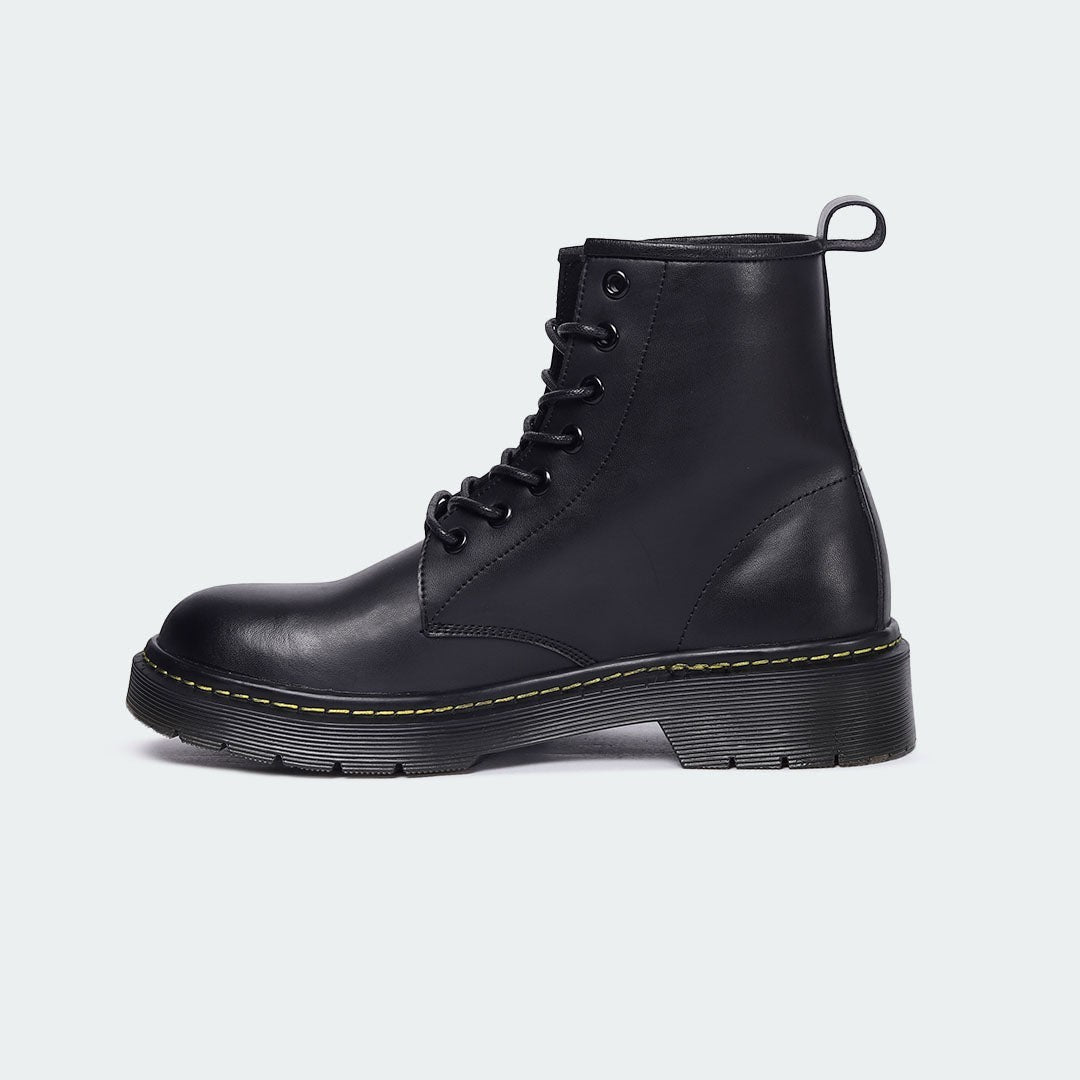 Black Lace Up Boots for Women (ALEX L468C)