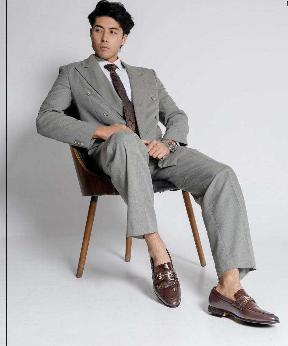 Caliber Shoes Coffee Formal Shoes for Men (NOIR B685)