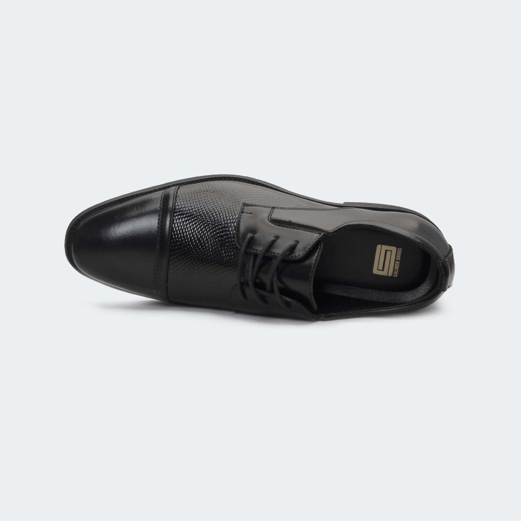 Caliber Shoes Black Formal Shoes for Men (VALOR T544C)