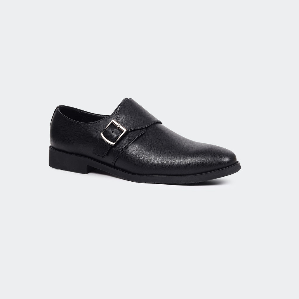 Caliber Shoes Black Penny Formal Shoes for Men (LEOPOLD T686G)