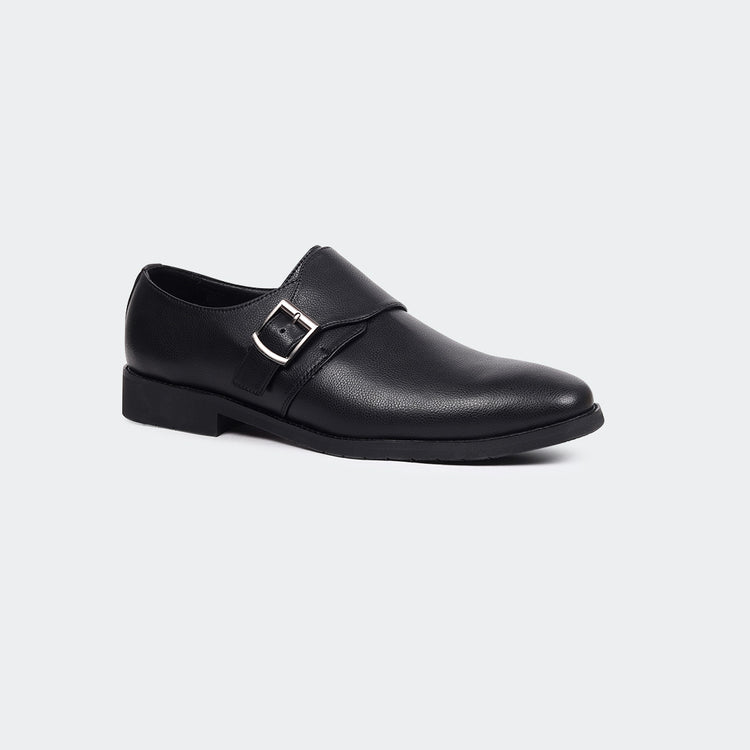 Caliber Shoes Black Penny Formal Shoes for Men (LEOPOLD T686G)