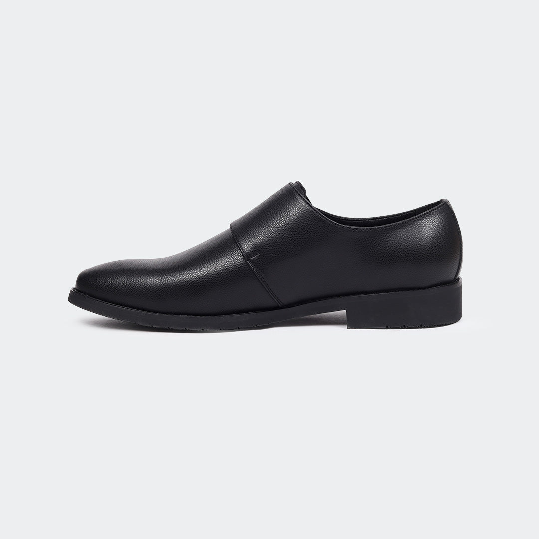 Caliber Shoes Black Penny Formal Shoes for Men (LEOPOLD T686G)