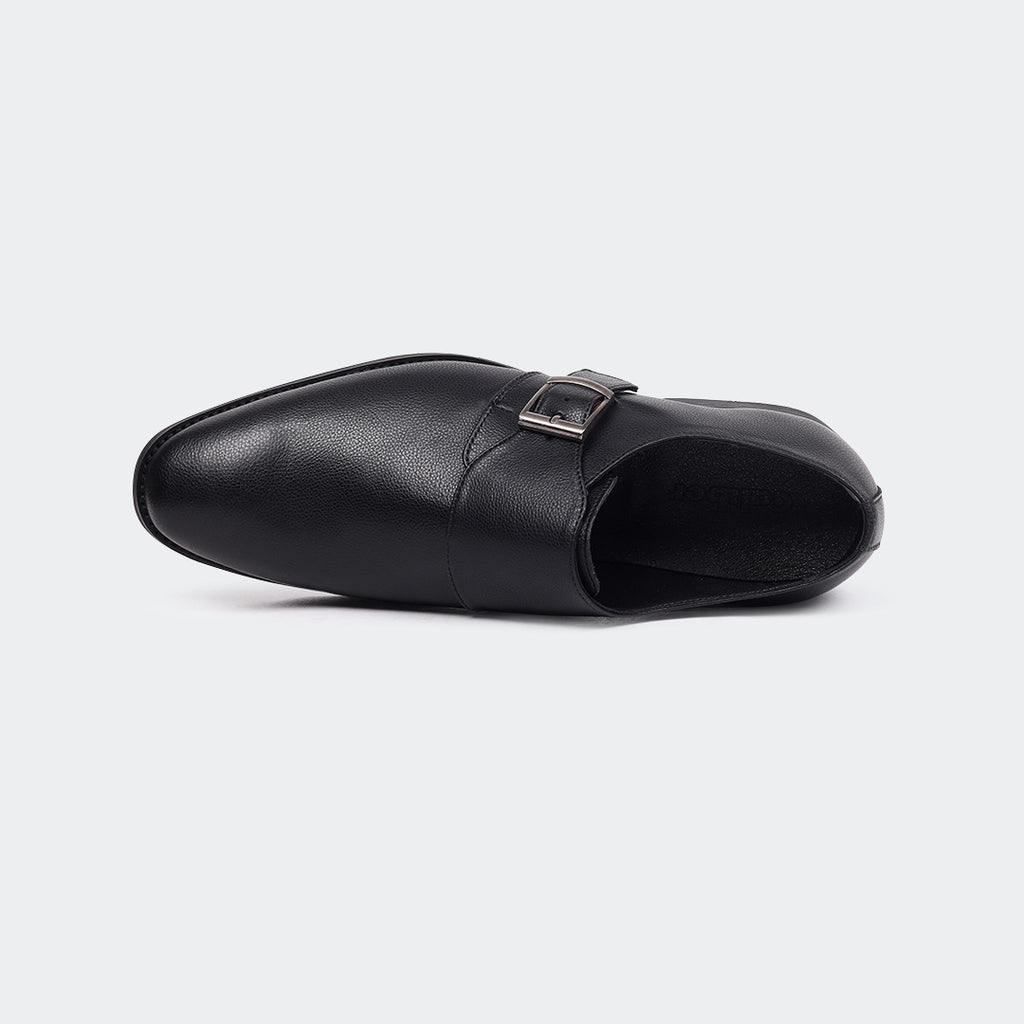 Caliber Shoes Black Penny Formal Shoes for Men (LEOPOLD T686G)