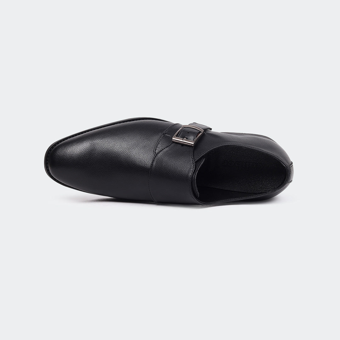 Caliber Shoes Black Penny Formal Shoes for Men (LEOPOLD T686G)