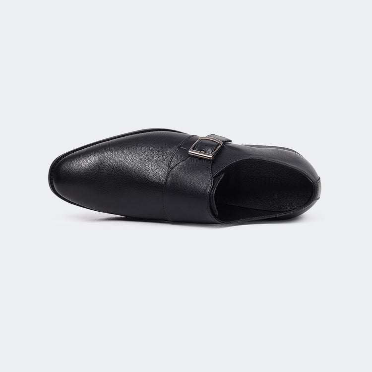 Caliber Shoes Black Penny Formal Shoes for Men (LEOPOLD T686G)