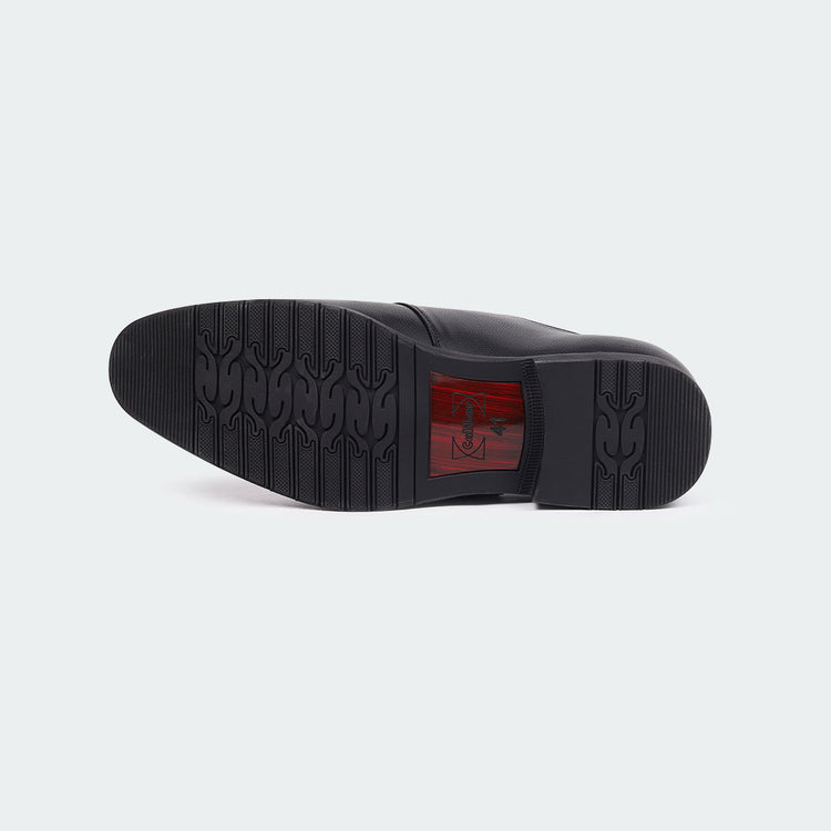 Caliber Shoes Black Penny Formal Shoes for Men (LEOPOLD T686G)