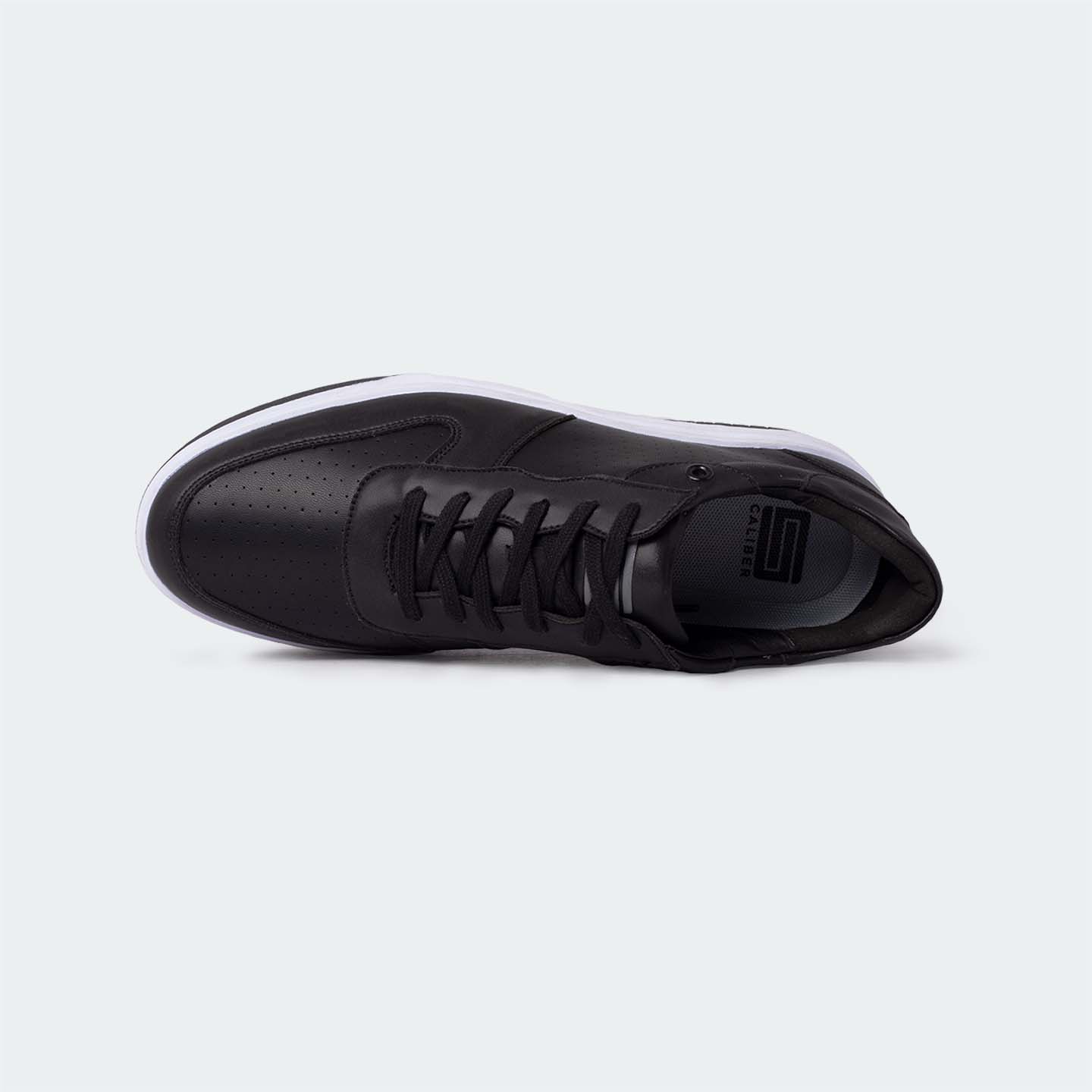 Black Casual Sneakers for Men (LEWIS 692S) - Caliber Shoes