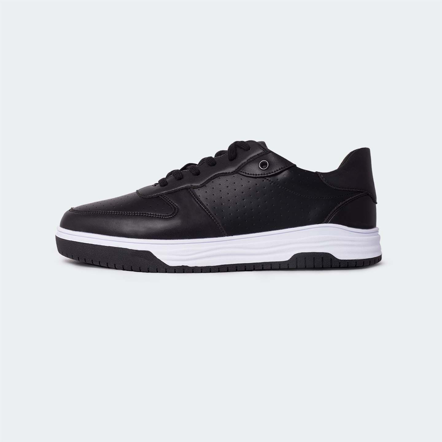 Black Casual Sneakers for Men (LEWIS 692S) - Caliber Shoes