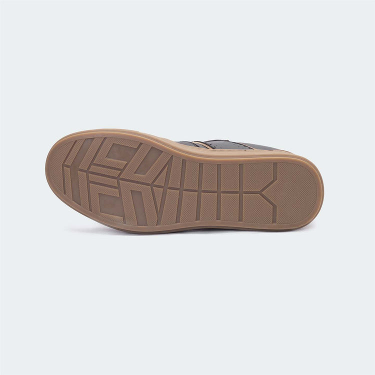 Black/Brown Casual Sneakers for Men (JULIO 563.M) - Caliber Shoes