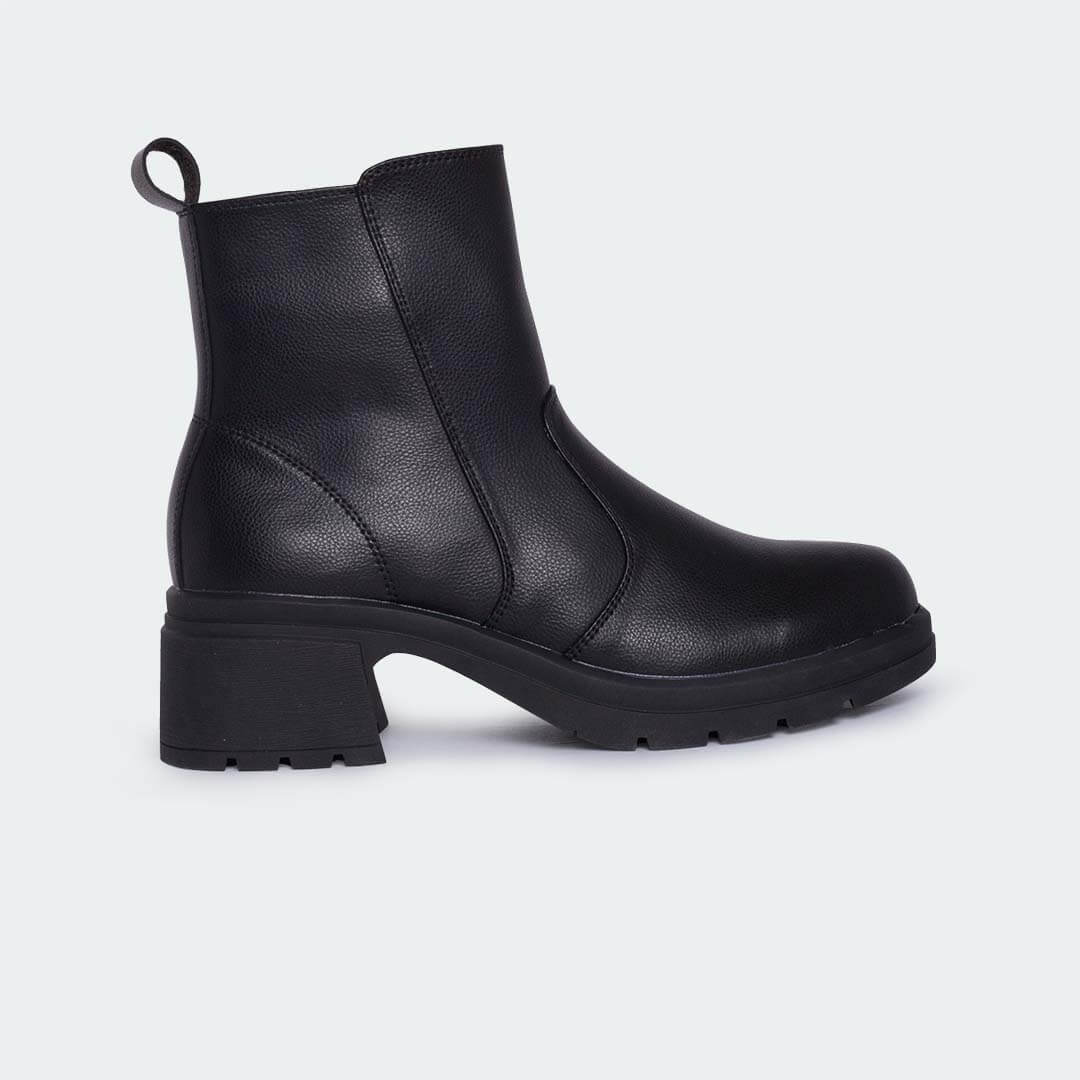Caliber Shoes Black Boots for Women (V478G JANE)