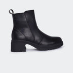 Caliber Shoes Black Boots for Women (V478G JANE) - Caliber Shoes