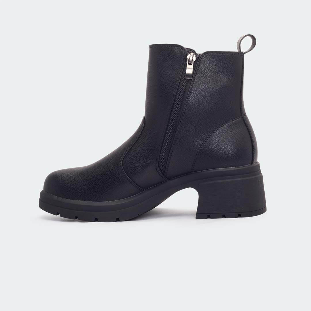 Caliber Shoes Black Boots for Women (V478G JANE)