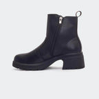 Caliber Shoes Black Boots for Women (V478G JANE) - Caliber Shoes